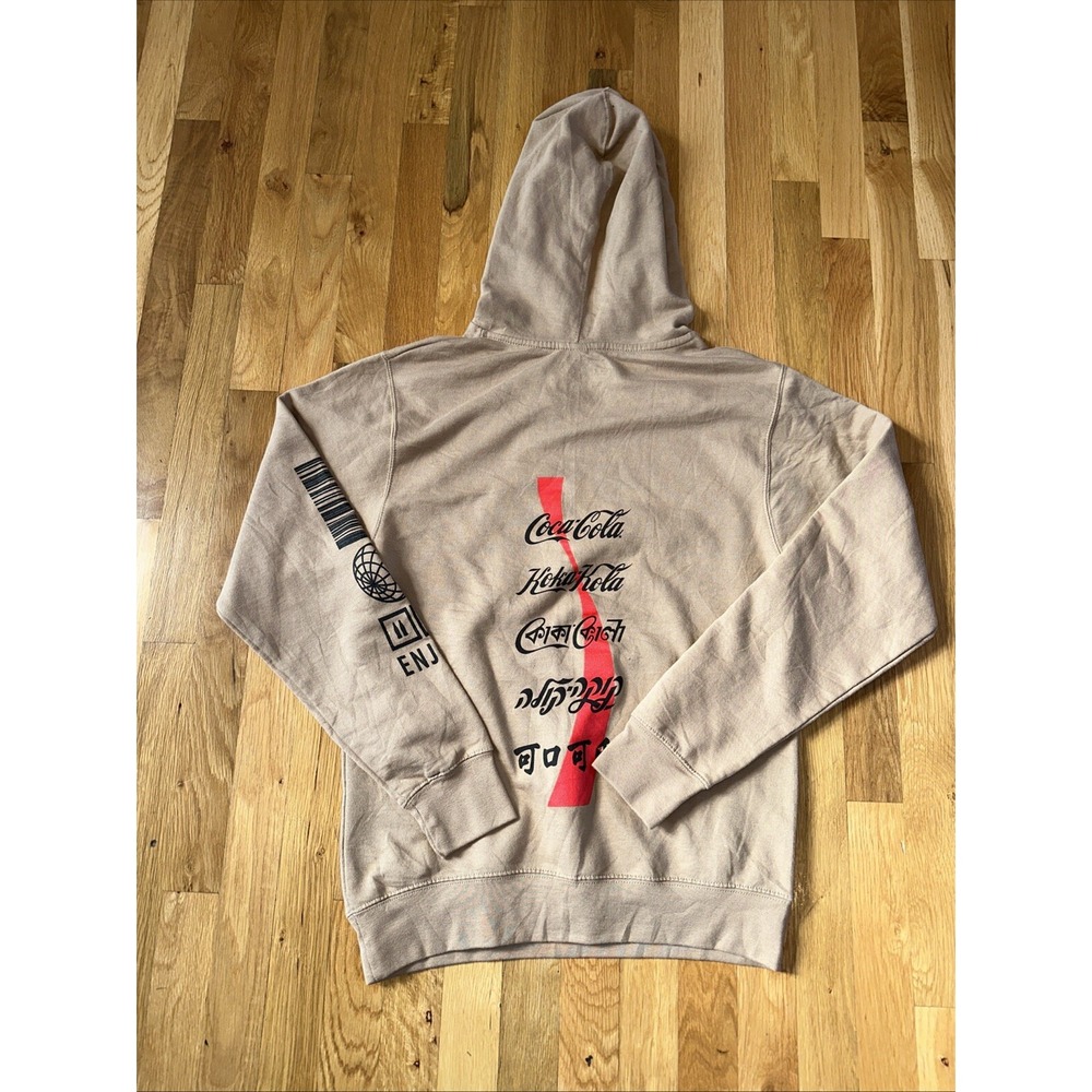 Coca Cola Unisex Replay Hoodie Sandstone Fleece‎ Size Small